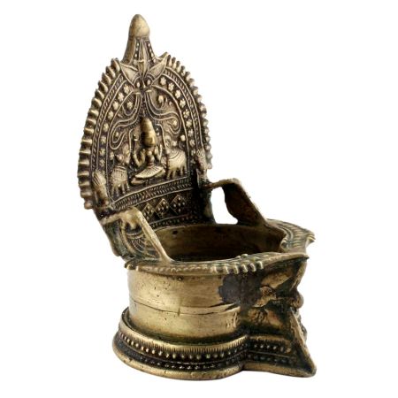 Brass Oil Lamp Ornametal Traditional Pooja Oil Diya Lamp